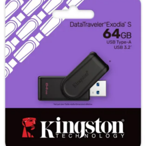 PEN DRIVE 64GB KINGSTON 3.1 EXODIA S NEGRO
