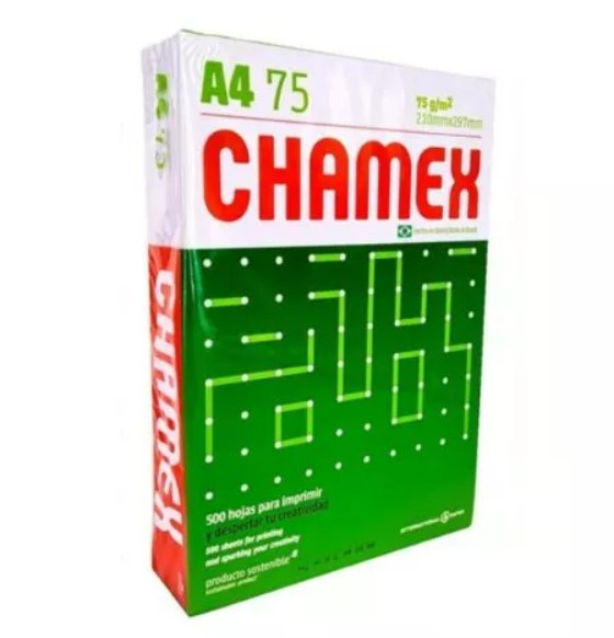 RESMA PAPEL CHAMEX T/A4 75 GRS.X 500 HJS.